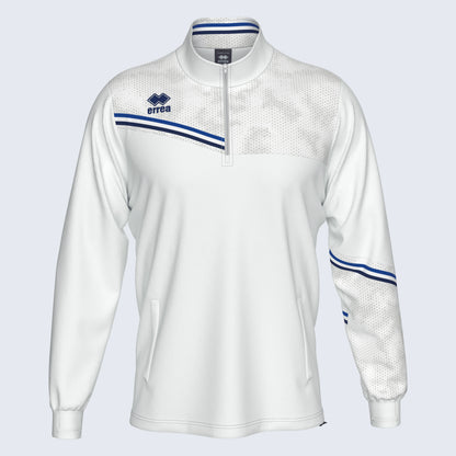 Errea Elias 1/4 Zip White Blue Junior