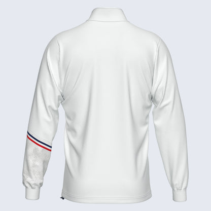 Errea Elias 1/4 Zip White Red Junior