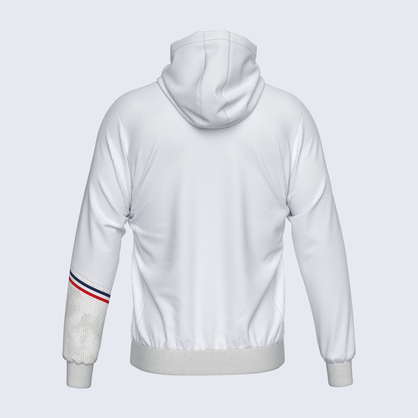 Errea Eber Zip Hoodie White Red Junior