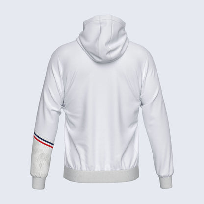 Errea Eber Zip Hoodie White Red Junior