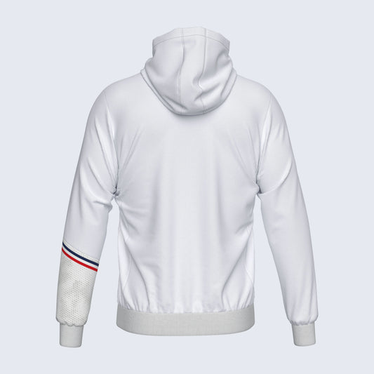 Errea Eber Zip Hoodie White Red Junior