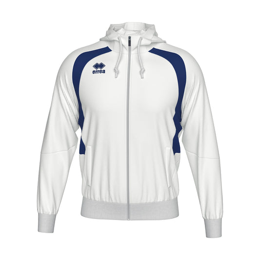 Errea Aris Zip Hoodie White Junior