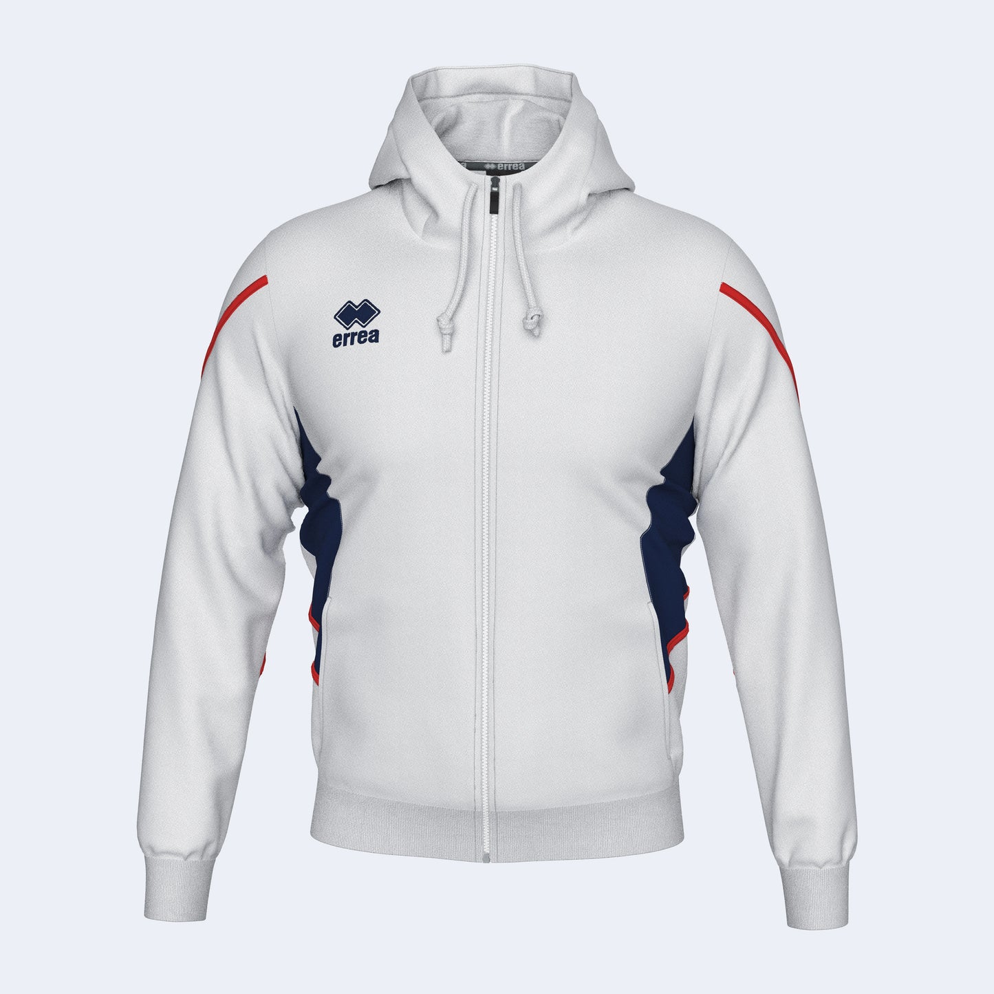 Errea Clancy Zip Hoodie White Navy Junior