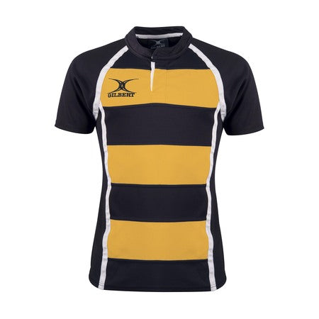 Gilbert Xact II Match Shirt Mens Black Yellow