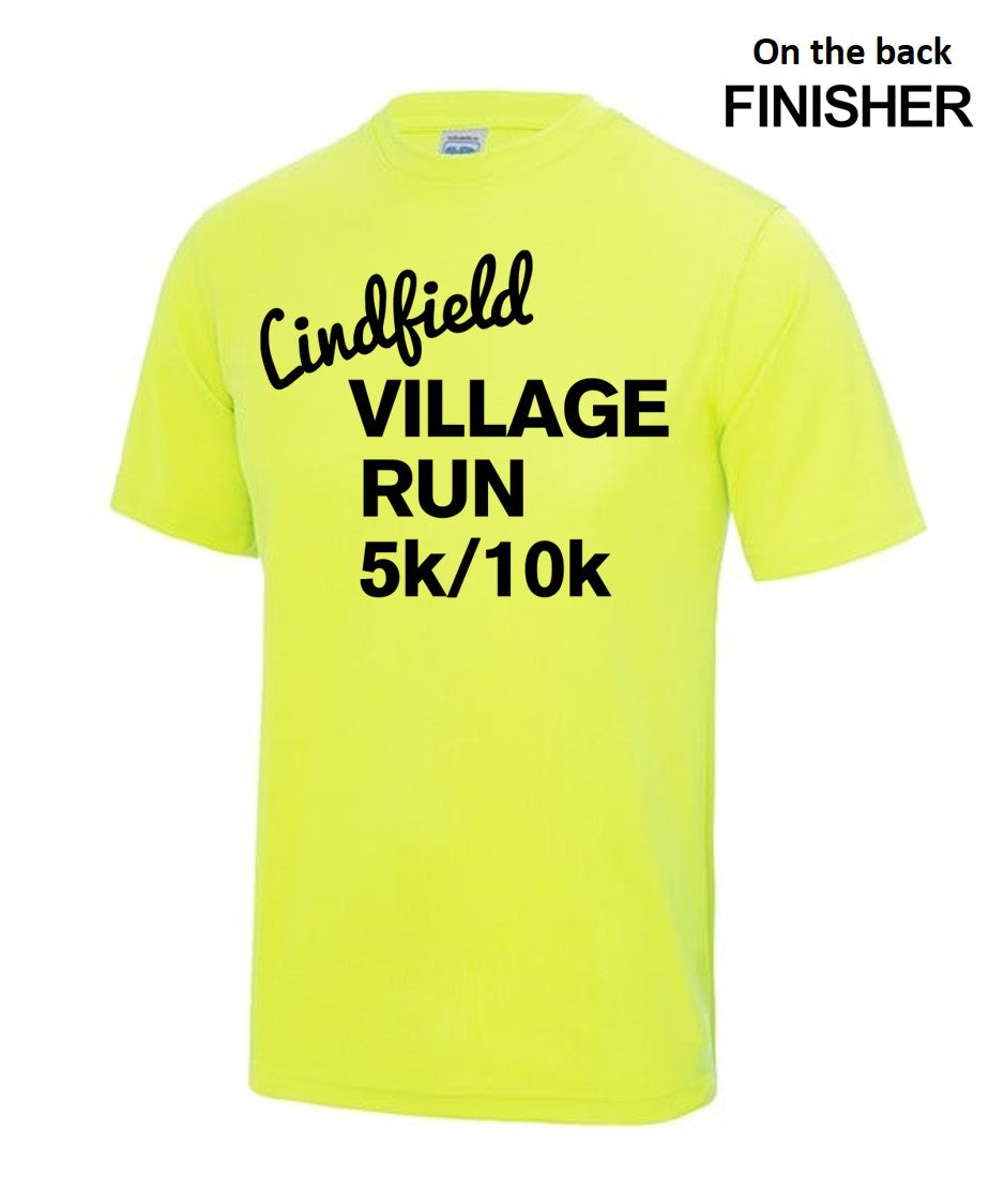 Lindfield Village Run Tee Yellow Adults (UC)