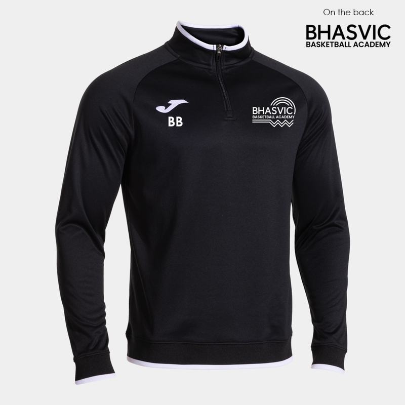 BHASVIC BASKETBALL Quarter Zip Black (Combi Prem)