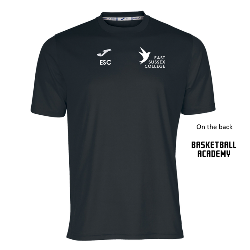 East Sussex College Lewes BASKETBALL Tee Black (Combi)