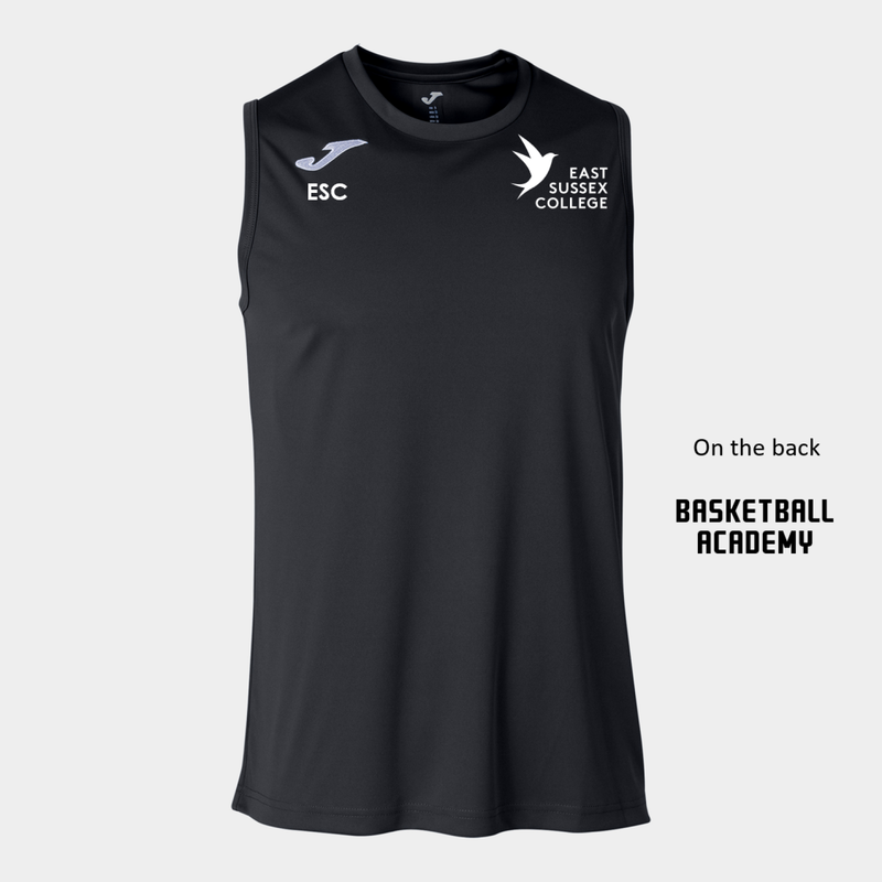 East Sussex College Lewes BASKETBALL Vest Black (Combi Basket)