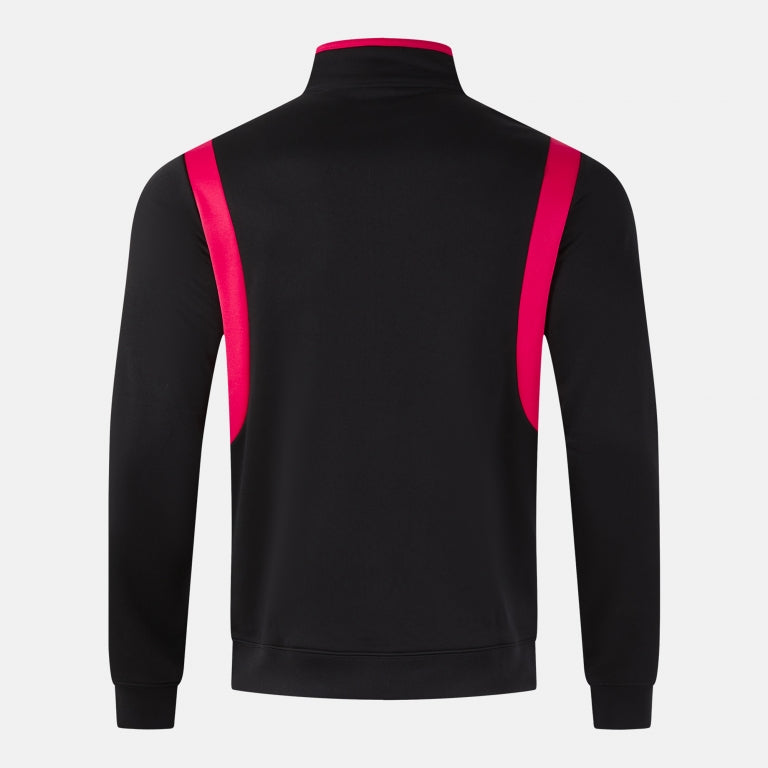 Joma Winner 4 1/4 Zip Black Fuschia Junior