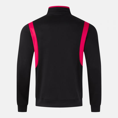 Joma Winner 4 1/4 Zip Black Fuschia Junior