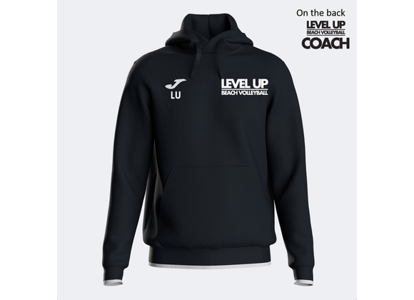 Level Up Beach Volleyball Coaches Hoodie Black (Olimpiada)