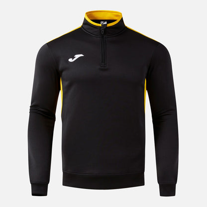 Joma Winner 4 1/4 Zip Black Yellow Adult