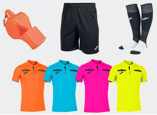 Joma Referee Full Kit Coloured - with FREE WHISTLE (Respect 3 & Pearl 40S)