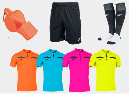 Joma Referee Full Kit Coloured - with FREE WHISTLE (Respect 3 & Pearl 40S)