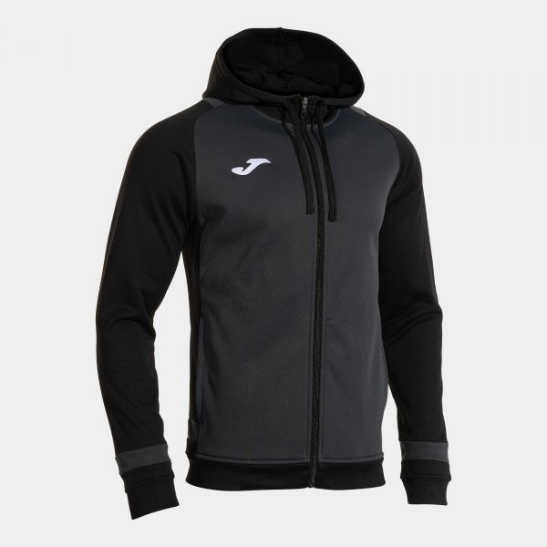Joma Lider Hoodie Grey Black Junior