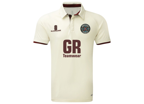 Brighton Xiles Match Shirt Short Sleeve Ivory/Maroon (Tek)