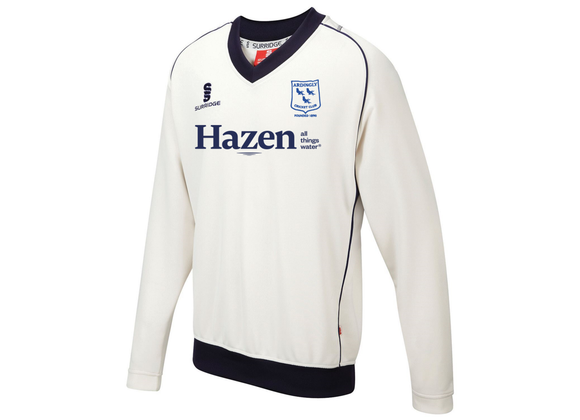 Ardingly Cricket Club Match Sweater Adult Ivory/Navy (Curve)