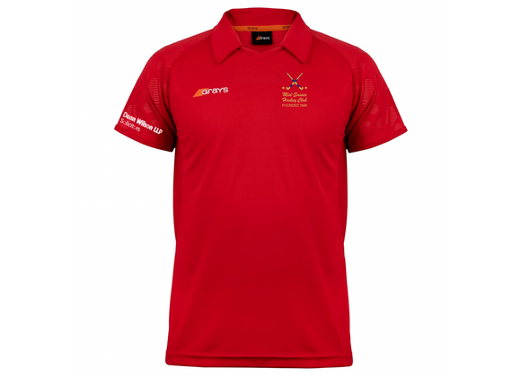 Mid Sussex Hockey Home Shirt Red MENS TEAM (Axis 750)
