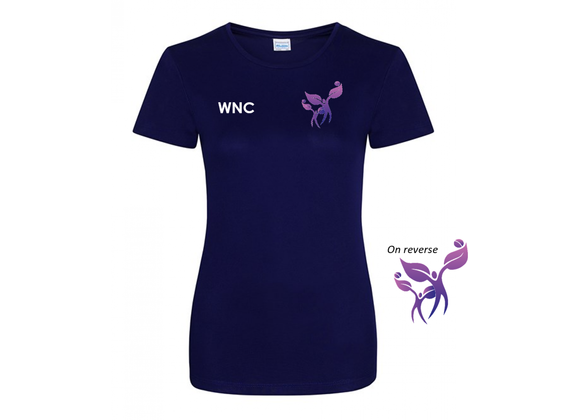 Woodside Netball Club Tee Navy Womens Fit (JC)