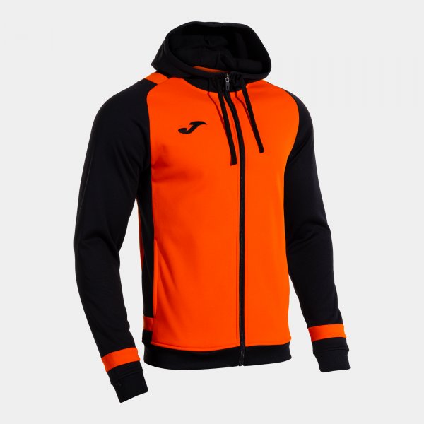Joma Lider Hoodie Orange Black Junior