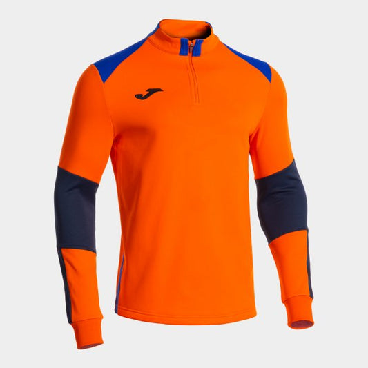 Joma Danubio 4 1/4 Zip Orange Royal Navy Junior