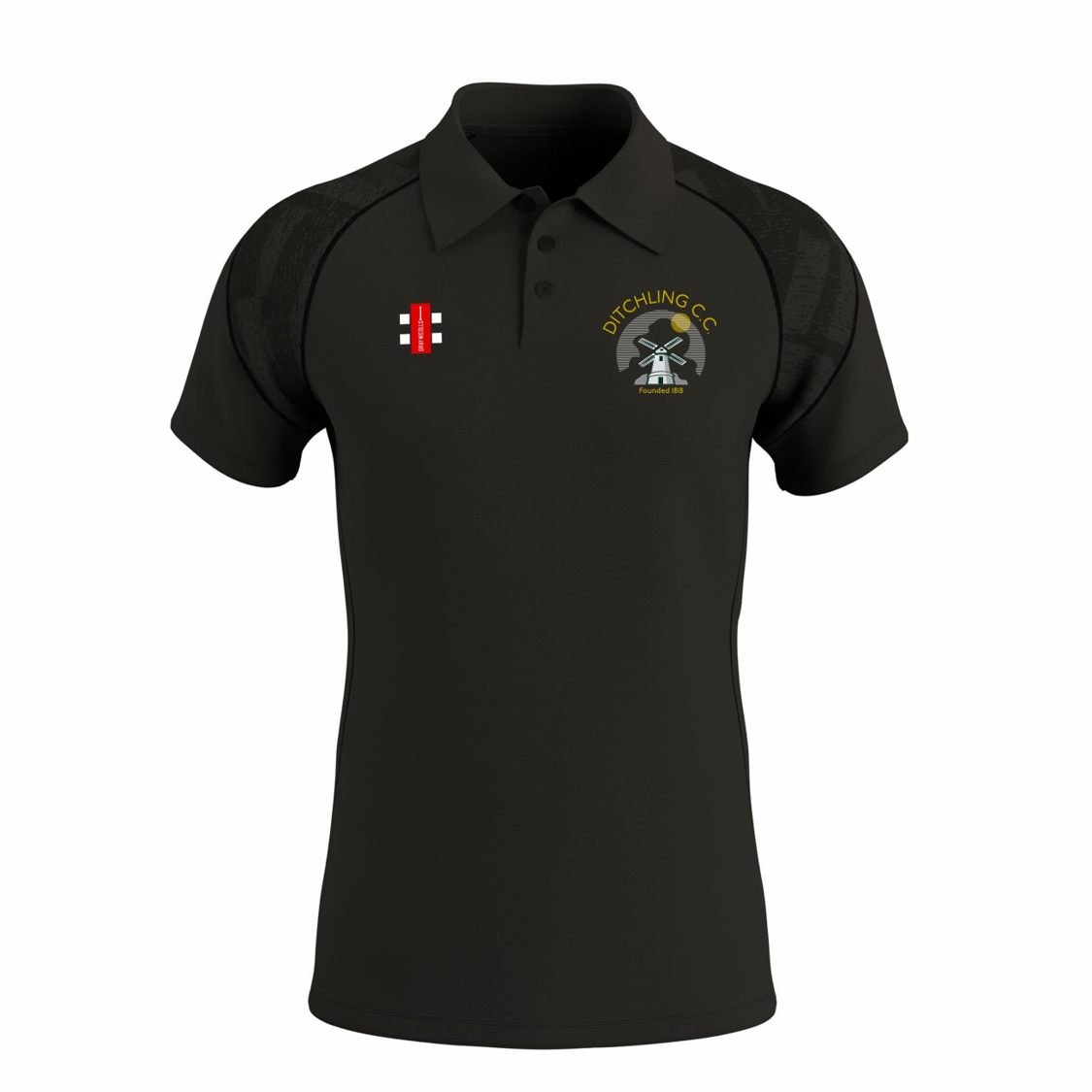 Ditchling Cricket Club Seniors Training Polo Black (GTS)