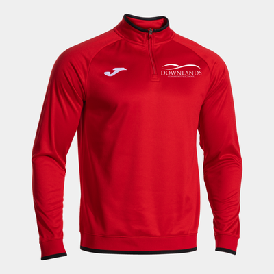 Downlands Community School PE 1/4 Zip Red/Black Junior (Combi Prem)