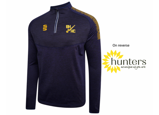 BHHC Surridge 1/4 Zip Sweatshirt Navy/Amber (Dual)