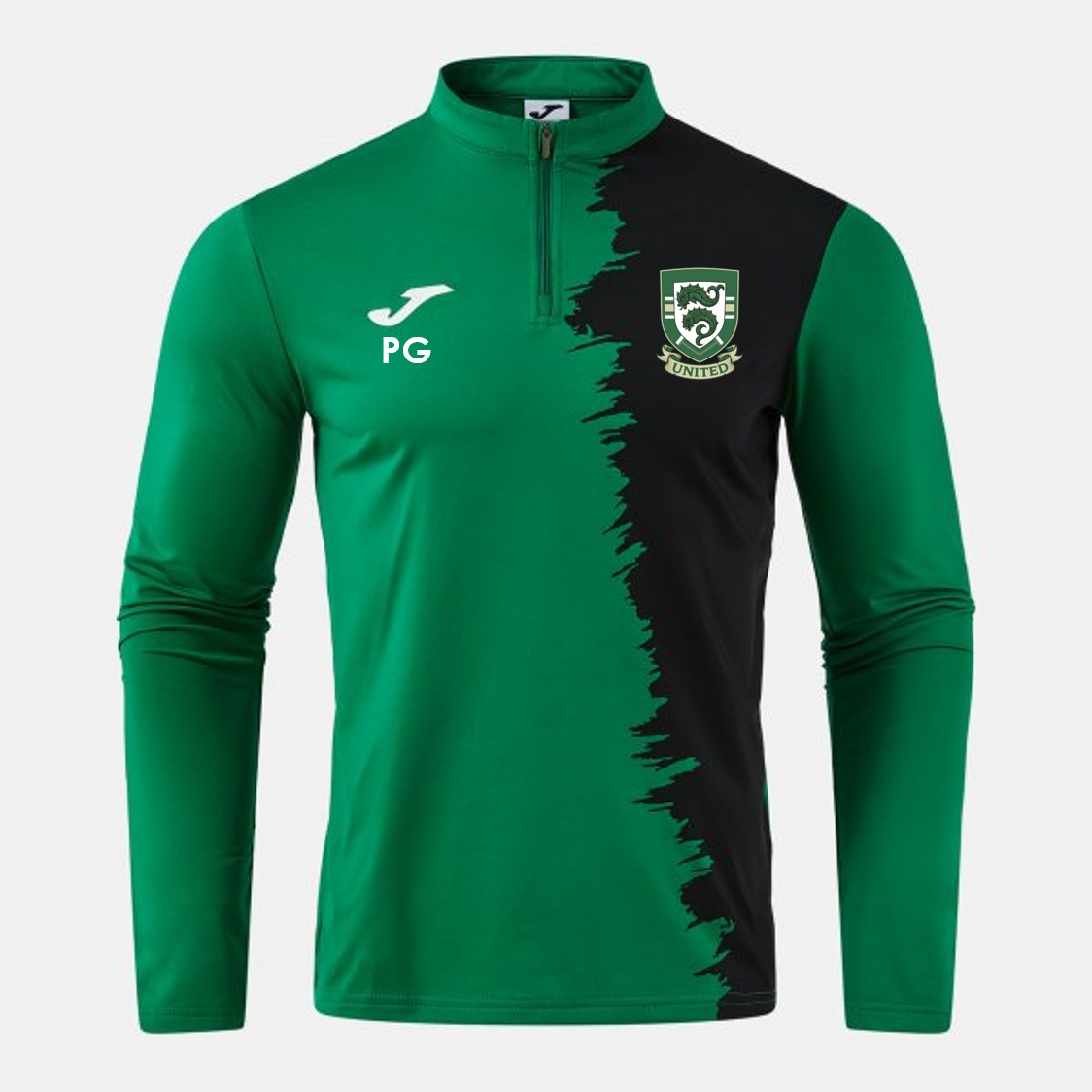 Portslade United Coaches 1/4 Zip Green/Black (Picasho)