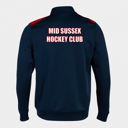Mid Sussex Hockey Quarter Zip Adult Navy/Red (C7)