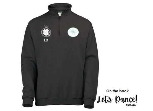 Lets Dance AAD 1/4 Zip Adult Black (JH)