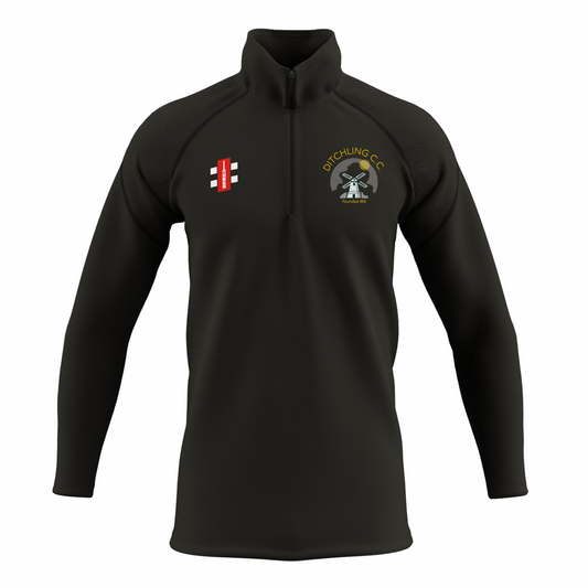 Ditchling Cricket Club Seniors Training 1/4 Zip Black (GTS)