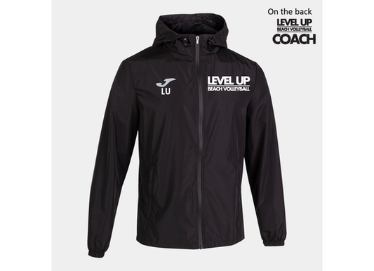 Level Up Beach Volleyball Athletes Raincoat Black (Combi Running)