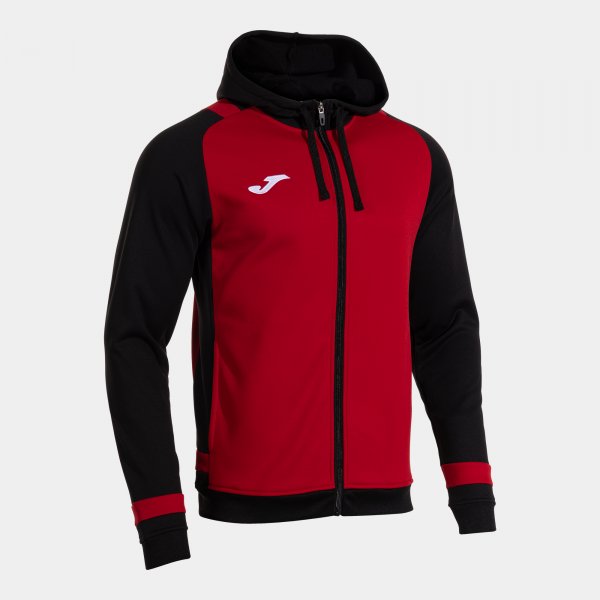 Joma Lider Hoodie Red Black Junior