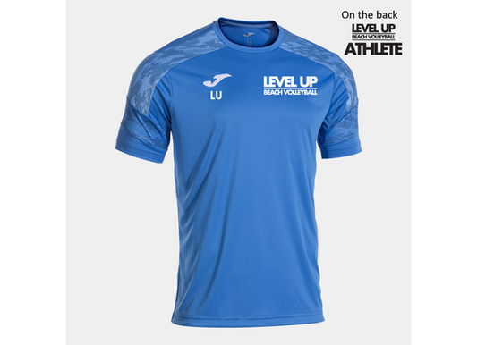 Level Up Beach Volleyball Athletes Tee Royal Blue (C8)