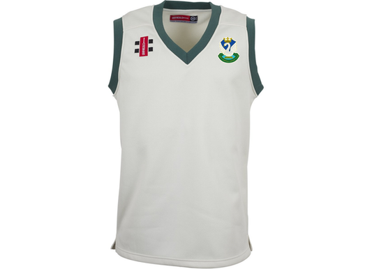 West Hoathly Cricket Club Slipover Ivory/Green (Pro)