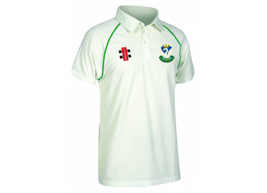 West Hoathly Cricket Club Playing Shirt S/S Ivory/Green (Matrix)