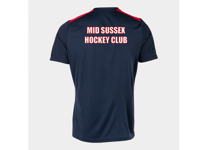 Mid Sussex Hockey Shirt Junior Navy/Red (C7)