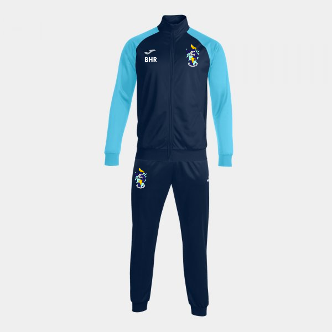 Burgess Hill Runners Jacket Tracksuit Navy Turquoise Adult (Academy IV)