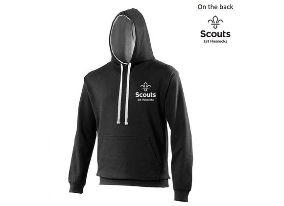 Scouts 1st Hassocks Hoody Black/Grey Junior (Varsity)