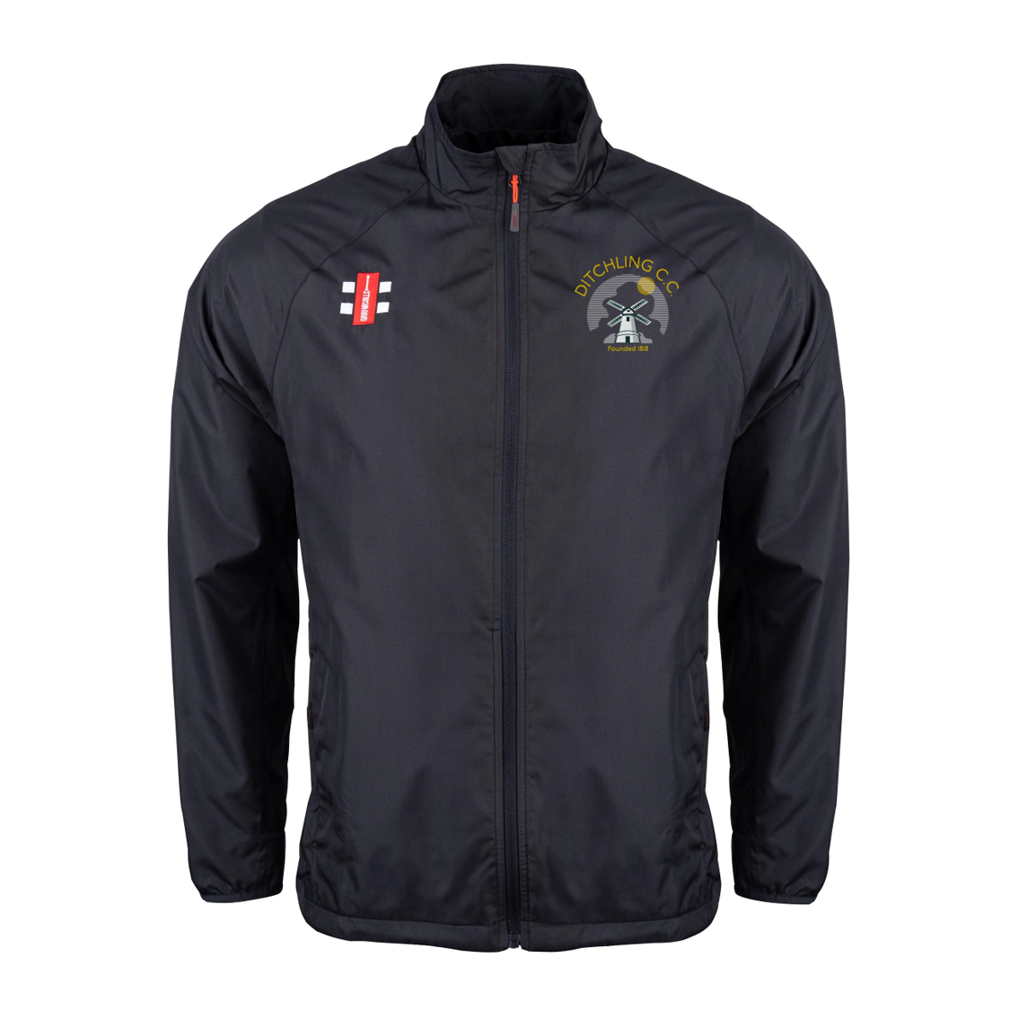 Ditchling Cricket Club Seniors Training Rain Jacket Black (Velocity)