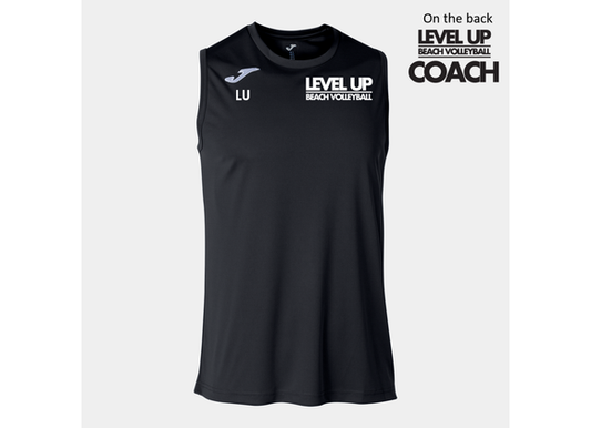 Level Up Beach Volleyball Athletes Vest Black (Basket)
