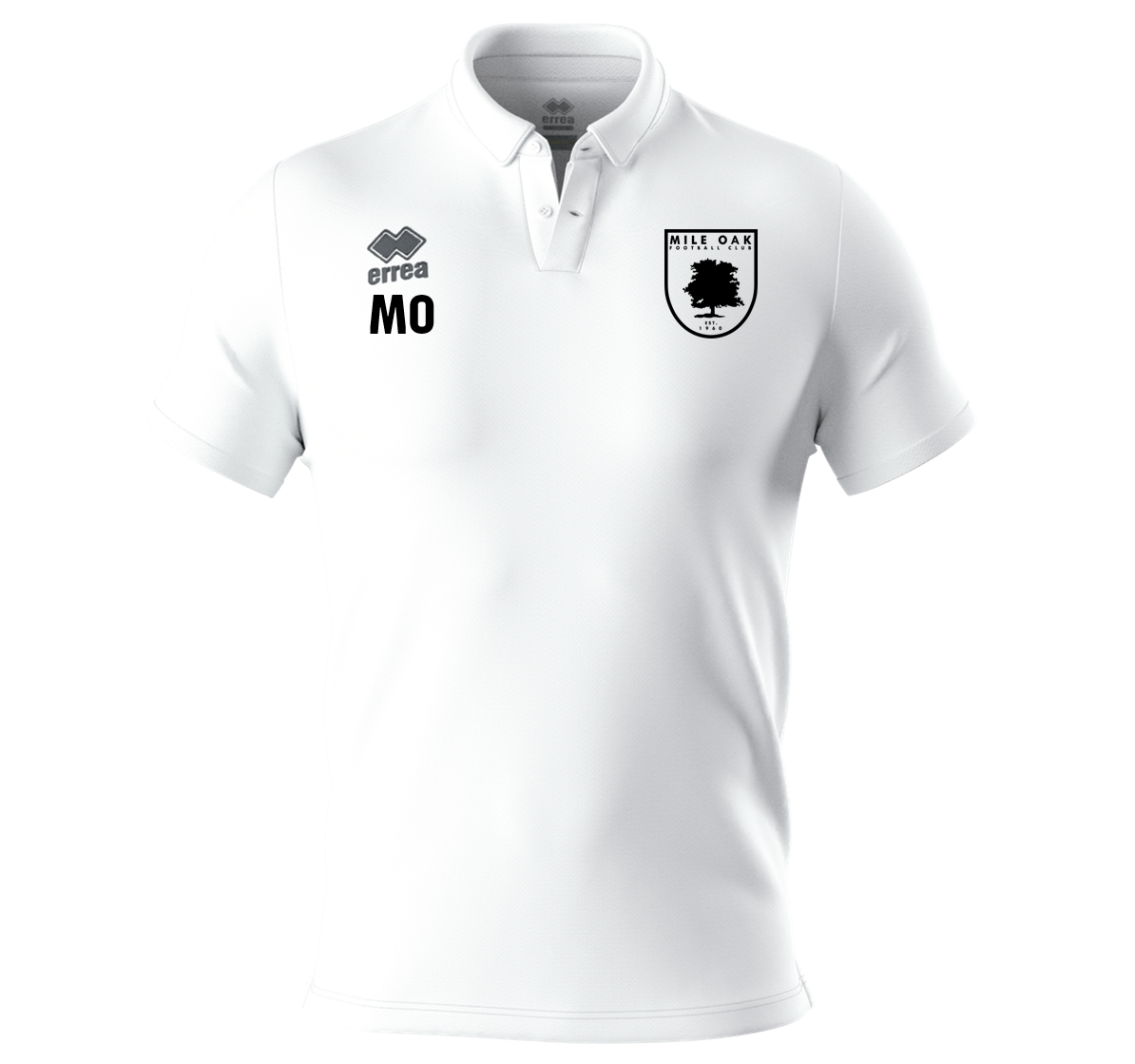 Mile Oak FC Polo Shirt Adults White (Alex)