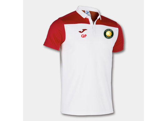 Queens Park Tennis Coaches Polo White/Red Adult (Hobby 2)