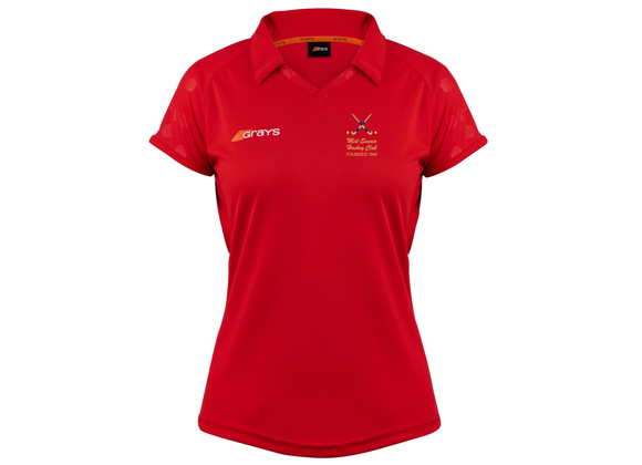 Mid Sussex Hockey Home Shirt Red WOMENS TEAM (Axis 750)