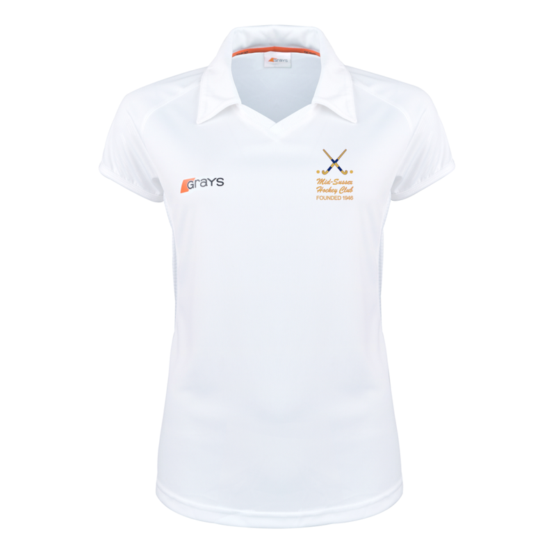 Mid Sussex Hockey Away Shirt White WOMENS TEAM (Axis 750)