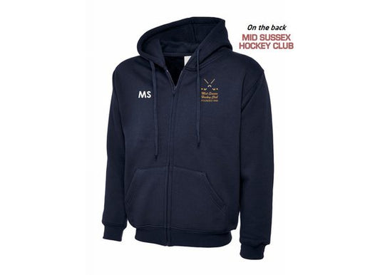 Mid Sussex Hockey Zipped Hoody Navy (UC)