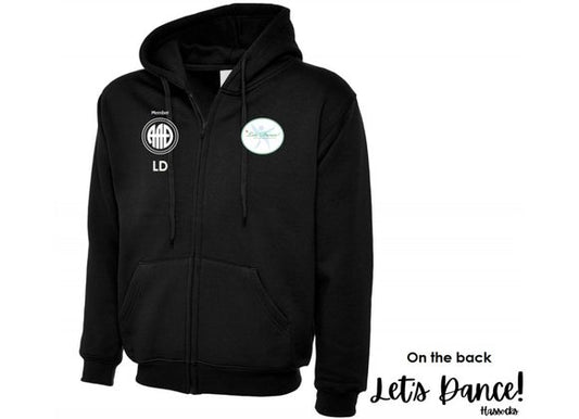 Lets Dance AAD Zipped Hoody Adult Black (UC)